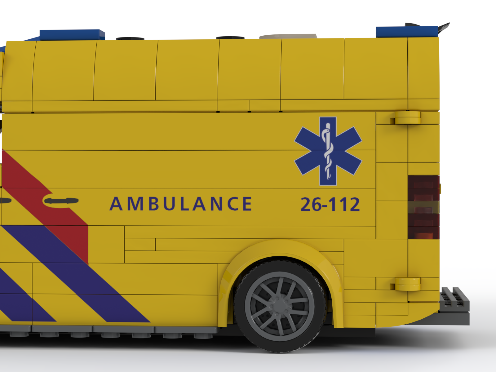 Zijkant van de ambulance